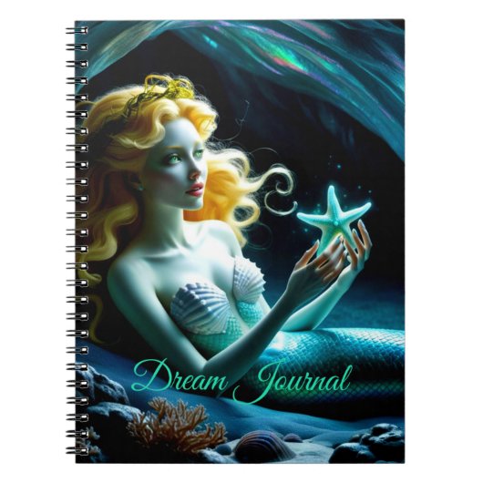 Journal de rêve de sirène avec étoile de mer dans  (Devant)