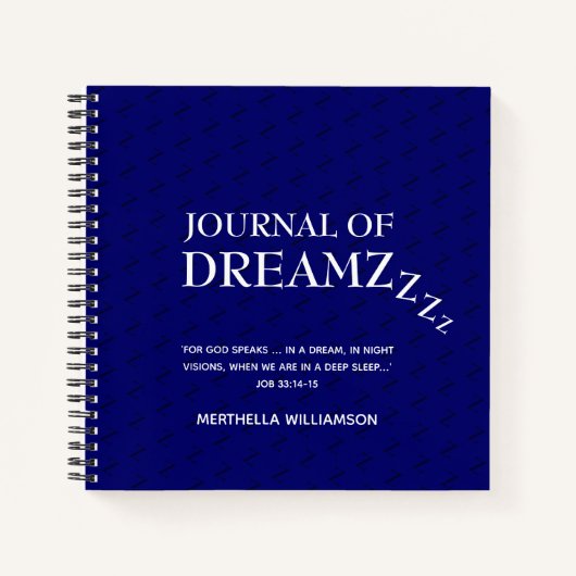 Journal de rêve personnalisé élégant (Devant)