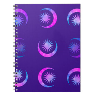 Journal de rêve Zen Lune & Soleil Violet Indigo Po
