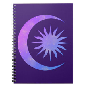 Journal de rêve Zen Lune & Soleil Violet Indigo Po