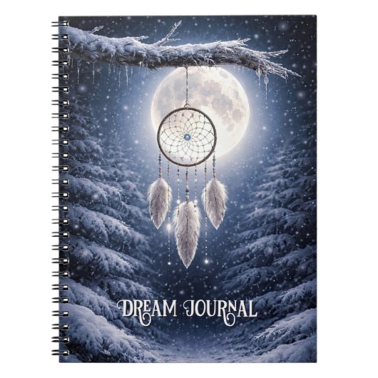 Journal de rêves avec attrape-rêves neige (Devant)