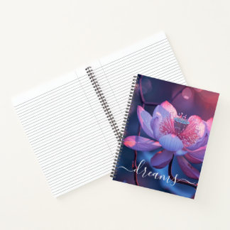 Journal de rêves Fleur violette magnifique personn