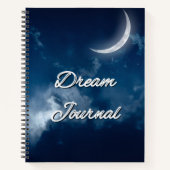 Journal de rêves - Journal de nuit à la lune argen (Devant)