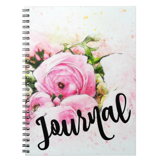 Journal de roses d'aquarelle (Devant)