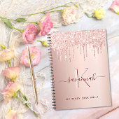 Journal de script en or rose parties scintillant r