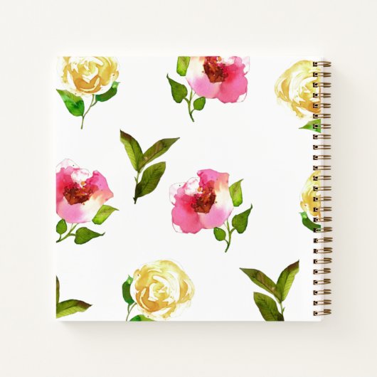 Journal de sermon floral aquarelle (Dos)