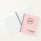 Journal de société professionnel rose avec logo pe (Intérieur)