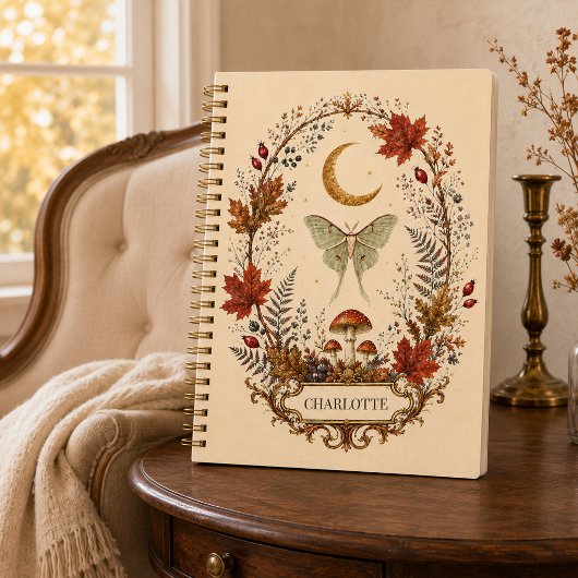 Journal de sorcière personnalisé avec papillon de