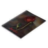 Journal de style gothique à la rose rouge foncé (Côté gauche)