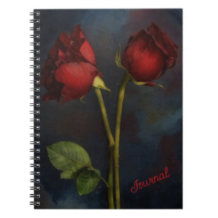 Journal de style gothique artistique Deux roses ro