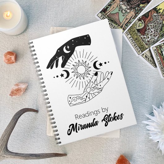 Journal de Tarot à Mains de Soleil et de Lune Tend
