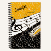 Journal de thème de musique Gold personnalisée (Recto)