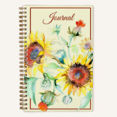 Journal de tournesols à l'aquarelle (Recto)
