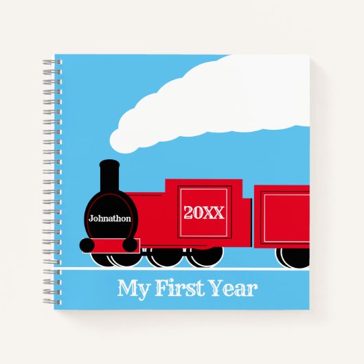 Journal de train vierge de la mémoire de bébé garç (Devant)