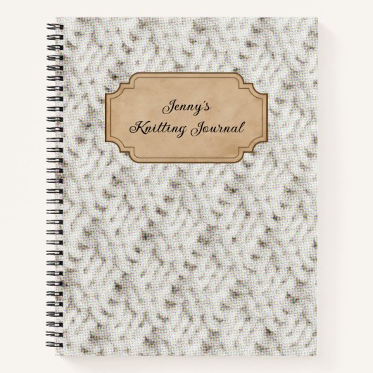 Journal de tricotage à motif de laine personnalisé (Devant)