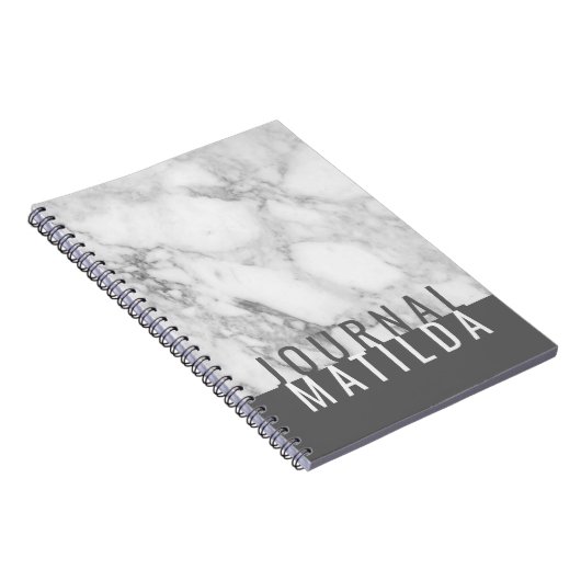 Journal de typographie en marbre minimal moderne (Côté Droit)