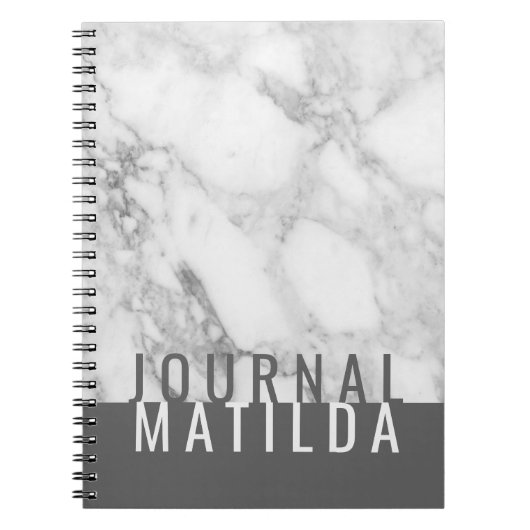 Journal de typographie en marbre minimal moderne (Devant)