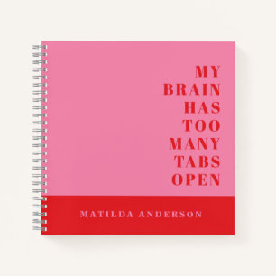 Journal de typographie rouge, rose