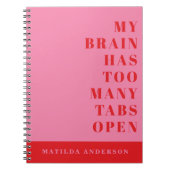 Journal de typographie rouge, rose (Devant)