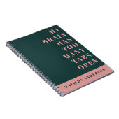 Journal de typographie verte et rose (Côté Droit)