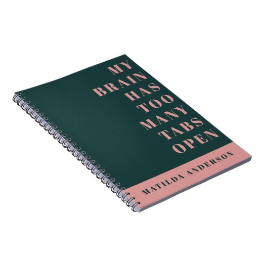 Journal de typographie verte et rose (Côté Droit)