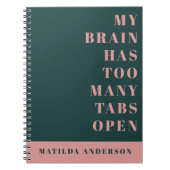 Journal de typographie verte et rose (Devant)