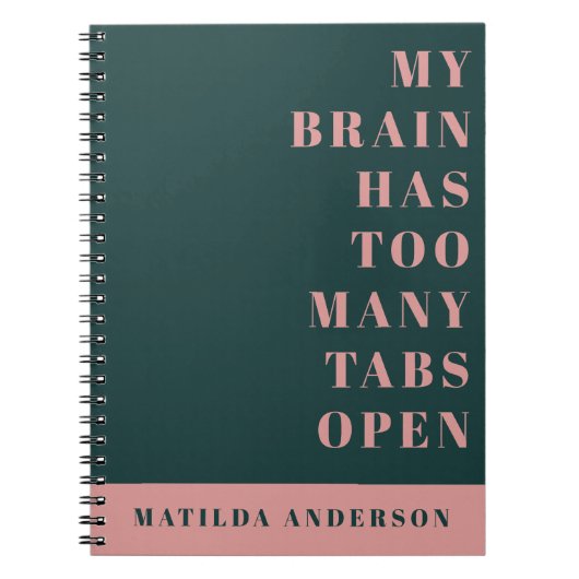 Journal de typographie verte et rose (Devant)