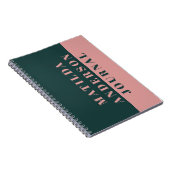 Journal de typographie verte et rose (Côté Droit)