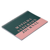 Journal de typographie verte et rose (Côté gauche)