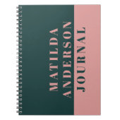 Journal de typographie verte et rose (Devant)