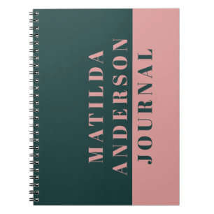 Journal de typographie verte et rose