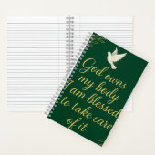 Journal de votre corps à Dieu. (À l'intérieur)