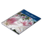 Journal de Votre Nom cahier Rose azalées blanches (Côté gauche)