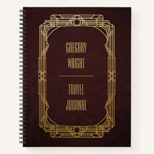 Journal de voyage Art déco personnalisé (Devant)