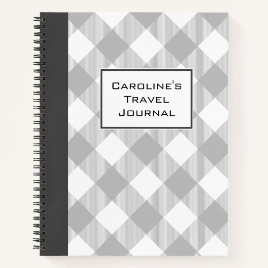Journal de voyage de Buffalo Plaid personnalisable (Devant)