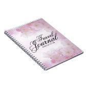 Journal de voyage floral rose clair personnalisé (Côté Droit)