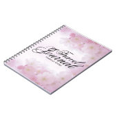 Journal de voyage floral rose clair personnalisé (Côté gauche)