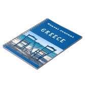 Journal de voyage Grèce bleu personnalisable (Côté gauche)