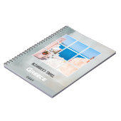 Journal de voyage moderne gris Votre photo et votr (Côté gauche)