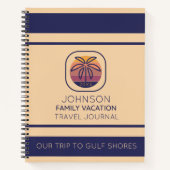 Journal de voyage personnalisé de vacances en fami (Devant)