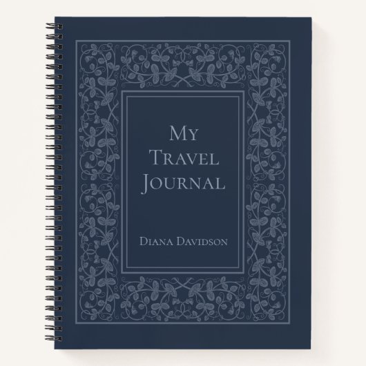 Journal de voyage personnalisé et élégant (Devant)