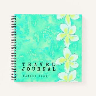 Journal de voyage personnalisé Fleurs tropicales