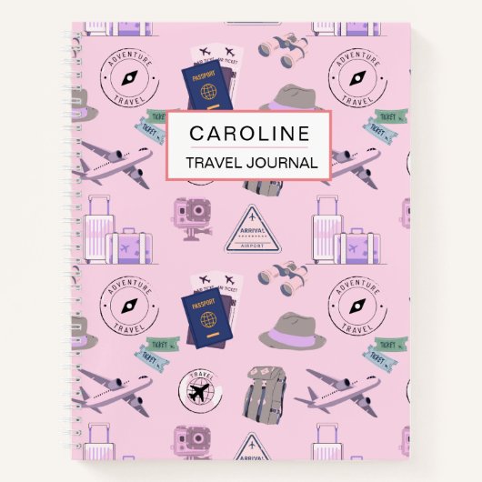 Journal De Voyage Pour Son Texte Personnalisé (Devant)