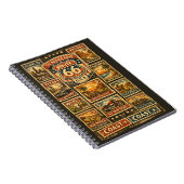 Journal de voyage timbre-poste Route 66 vintage (Côté Droit)