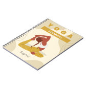 Journal de yoga moderne couleur tendance nom perso (Côté gauche)