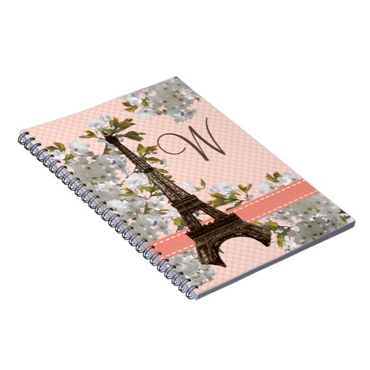 Journal décoré d'un monogramme de carnet de notes (Côté Droit)