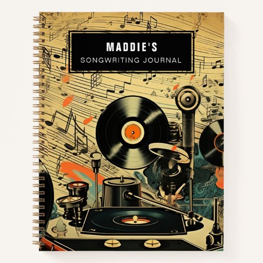 Journal d'écriture de chansons Carnet de Songwrite (Devant)