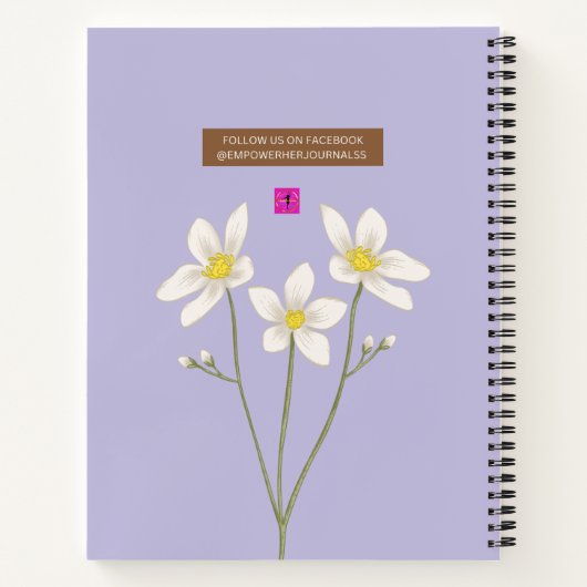 Journal d'écriture fleur sauvage (Dos)