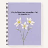 Journal d'écriture fleur sauvage (Devant)