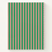 Journal d'écriture personnalisé Corail et Vert Rét (Dos)